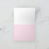 卒業はメッセージカード感謝していしています -- ピンクのストライプ サンキューカード (内部)