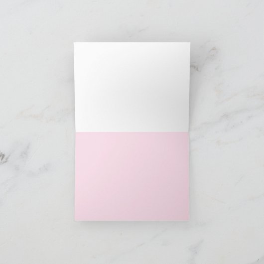 卒業はメッセージカード感謝していしています -- ピンクのストライプ サンキューカード (内部)