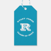 卒業はモノグラムカスタムとカラーのラベルを好む ギフトタグ (正面)