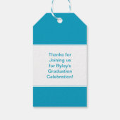 卒業はモノグラムカスタムとカラーのラベルを好む ギフトタグ (裏面)