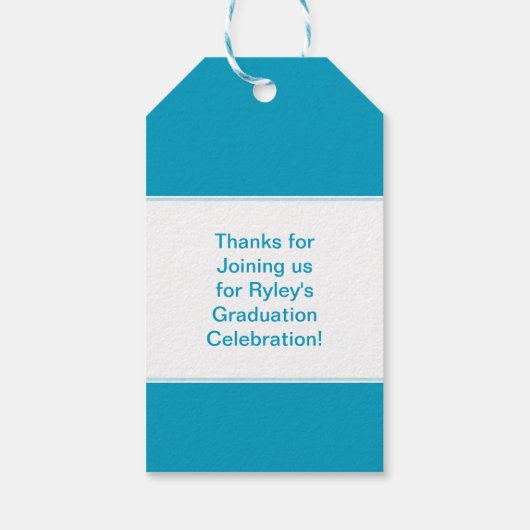 卒業はモノグラムカスタムとカラーのラベルを好む ギフトタグ (裏面)