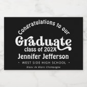 卒業はヴィンテージワエレガントインきらめくLを引き立てる スパークリングワインラベル (シングルラベル)