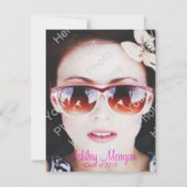 卒業は写真のメッセージカードFilmstrip感謝していしています サンキューカード (裏面)