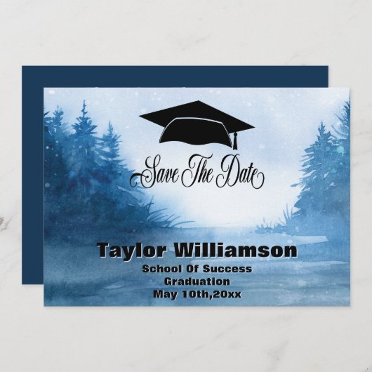 卒業は学校の木を保存素朴する セーブザデート (正面/裏面)