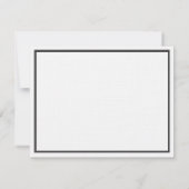 卒業は平らなメッセージカード|の黒感謝していしています 招待状 (裏面)