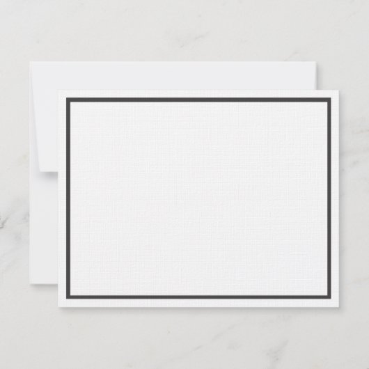 卒業は平らなメッセージカード|の黒感謝していしています 招待状 (裏面)