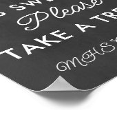 卒業は甘いトリートメントのカスタムパーティーサイン ポスター (角)