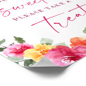 卒業は甘いフェスティバル明るいフローラのサイン ポスター (角)