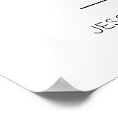 卒業は甘いミニマル白黒スクリプト ポスター (角)