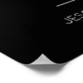 卒業は甘いミニマル白黒スクリプト ポスター (角)