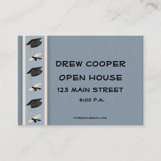 卒業は青を配ります コーリングカード (正面)