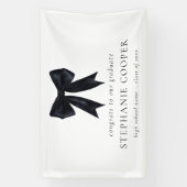 卒業へのブラックコケットボウおめでとう 横断幕 (縦)