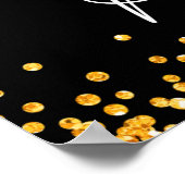 卒業へようこそ2グラデーション黒オレンジ色のスクリプト ポスター (角)