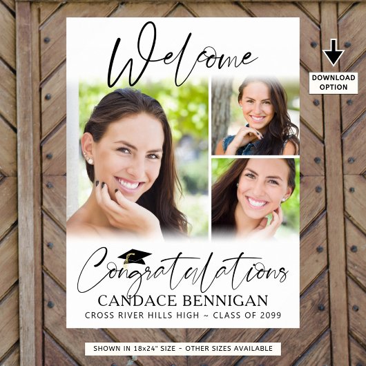 卒業へようこそ3写真スクリプトおめでとう ポスター