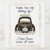 卒業までに車を運転してくれてありがとう ワインラベル (シングルラベル)