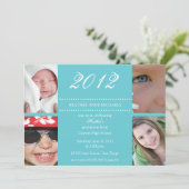 卒業までの年月招待状ターコイズ 招待状 (スタンド正面)