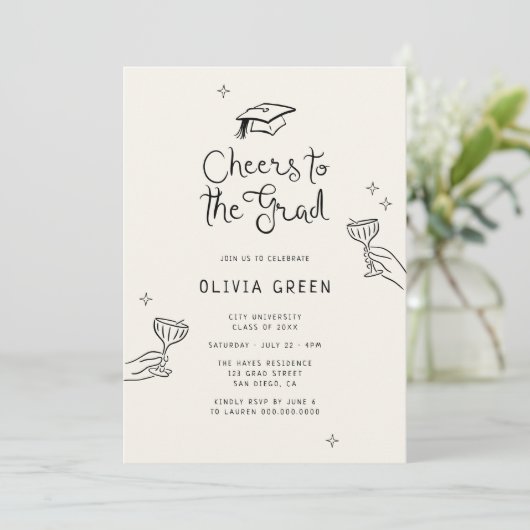 卒業までの手描き応援 招待状 (スタンド正面)