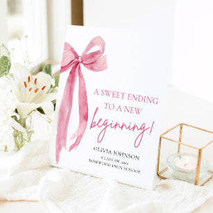 卒業を甘い結末で新しいスタートを切る 台座サイン