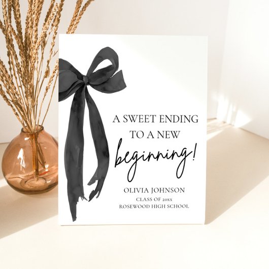 卒業を甘い結末で新しいスタートを切る 台座サイン