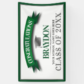 卒業を祝う学校のカラー 横断幕 (縦)