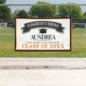 卒業を祝う学校のカラー 横断幕 (インサイチュ)