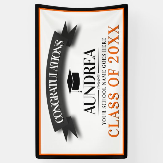 卒業を祝う学校のカラー 横断幕 (縦)