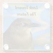 卒業を見詰める未来のブラックバード ガラスコースター (裏面)