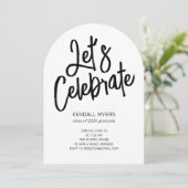 卒業を記念したパーティーのお知らせ - 写真付き 招待状 (スタンド正面)