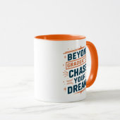 卒業を超えて夢を追えやる気を起こさせるよ マグカップ (正面右)