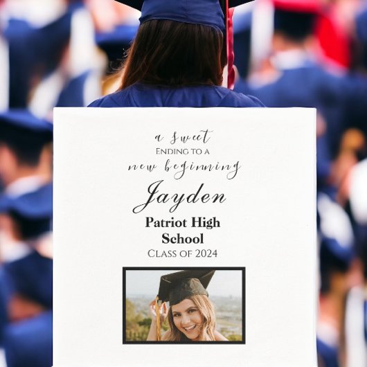 卒業を迎える新しい写真の甘い結末 スタンダードカクテルナプキン