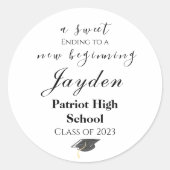 卒業を迎える甘い結末 ラウンドシール (正面)