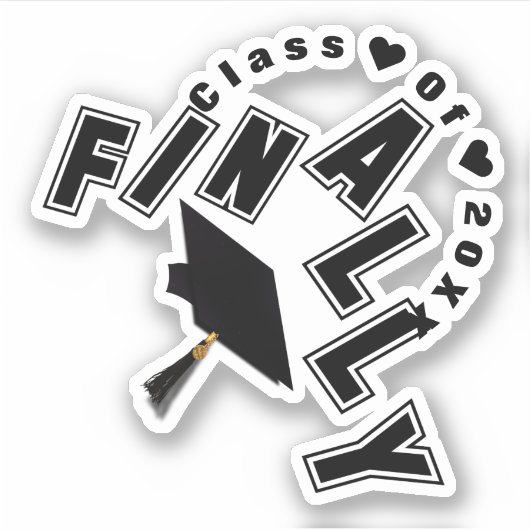 卒業を遂げる シール (正面)