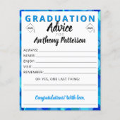 卒業アドバイスウィズドカード紙吹雪ブルーパーティー (正面)