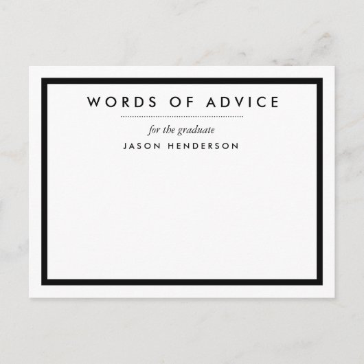 卒業アドバイスカード アドバイスカード (正面)