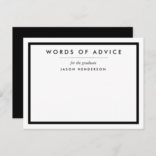 卒業アドバイスカード アドバイスカード (正面/裏面)