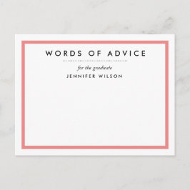 卒業アドバイスカード アドバイスカード