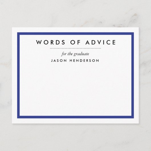 卒業アドバイスカード アドバイスカード (正面)