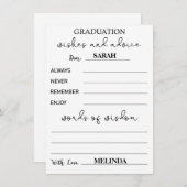 卒業アドバイスカード – 卒業生募集アドバイス 招待状 (正面/裏面)