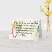 卒業アドバイス水彩画 カード (黄色い花)