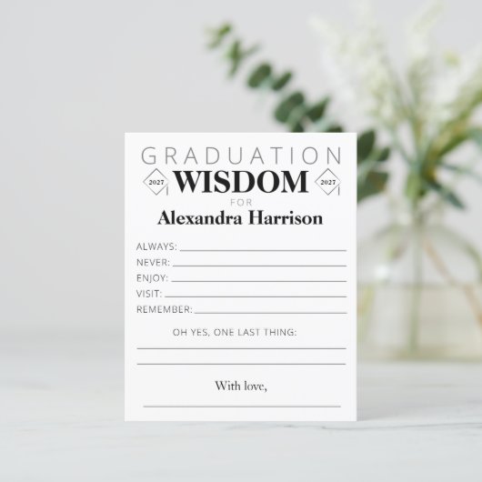 卒業アドバイス記念カード |黒い金ゴールド (スタンド正面)