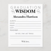 卒業アドバイス記念カード |黒い金ゴールド (正面)