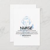 卒業アナウンスカードナースの定義 案内状 (正面/裏面)