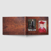 卒業アンティークヴィンテージ木目写真枠 ゲストブック (全面)
