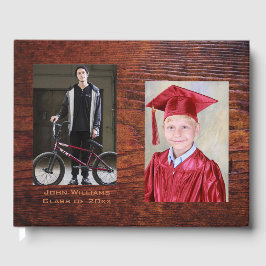 卒業アンティークヴィンテージ木目写真枠 ゲストブック