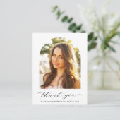 卒業アーチ写真感謝カード ポストカード (スタンド正面)