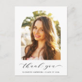 卒業アーチ写真感謝カード ポストカード (正面)