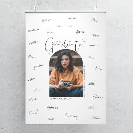 卒業アーチ型写真卒業署名 ポスター