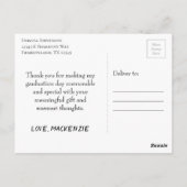 卒業アート |抽象芸術スプラッシュ写真ありがとうございます ポストカード (裏面)