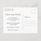 卒業アート |抽象芸術ユニークスプラッシュ写真 案内ポストカード (裏面)