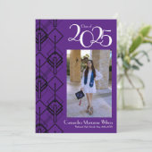 卒業アールデコブラックパープル発表 招待状 (スタンド正面)